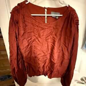 Anthropologie Rust Blouse